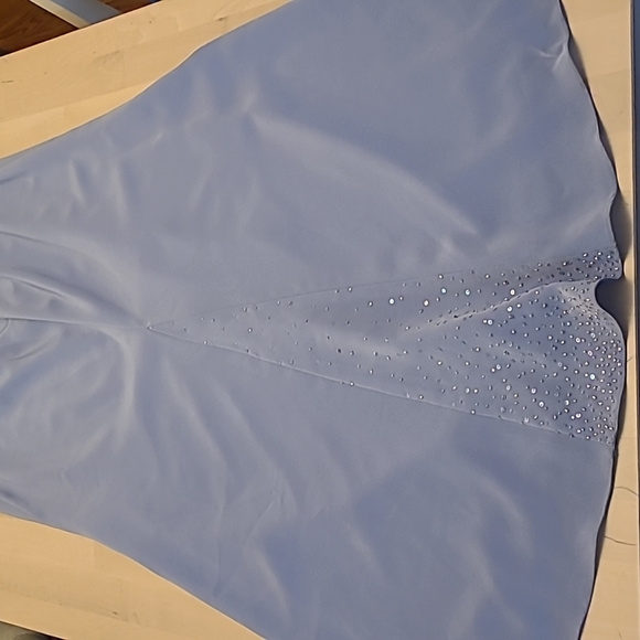 EUC MORI LEE Light Periwinkle Blue Beaded 3 Piece Skirt Set - Picture 16 of 17